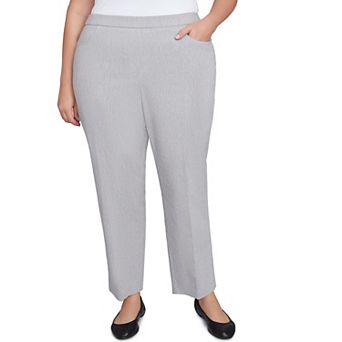 Plus Size Alfred Dunner Comfort Allure Pearl Medium Length Pants