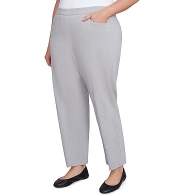 Plus Size Alfred Dunner Comfort Allure Pearl Medium Length Pants