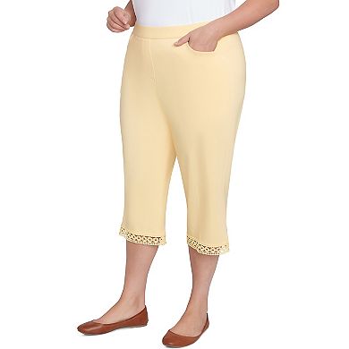 Plus Size Alfred Dunner Comfort Allure Embellished Capri Pants