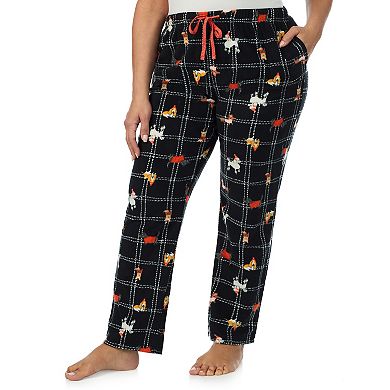 Plus Size Cuddl Duds® Minky Fleece Open Leg Pajama Pants