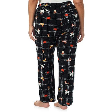 Plus Size Cuddl Duds® Minky Fleece Open Leg Pajama Pants