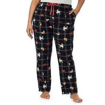 Plus Size Cuddl Duds® Minky Fleece Open Leg Pajama Pants