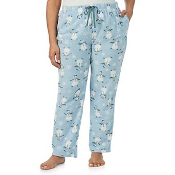 Plus Size Cuddl Duds® Minky Fleece Open Leg Pajama Pants