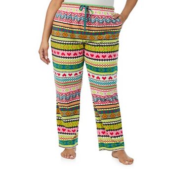 Plus Size Cuddl Duds® Minky Fleece Open Leg Pajama Pants