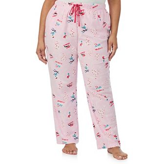 Plus Size Cuddl Duds® Minky Fleece Open Leg Pajama Pants