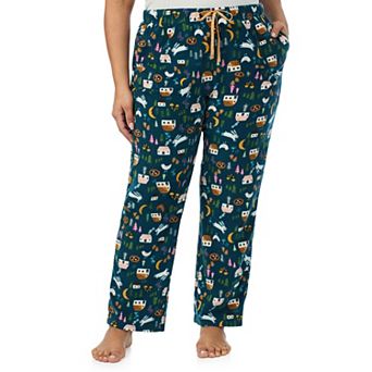 Plus Size Cuddl Duds® Minky Fleece Open Leg Pajama Pants