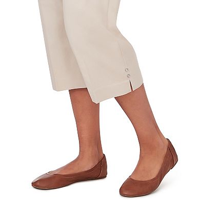 Women's Alfred Dunner Denim Twill Split Hem Capri Pants