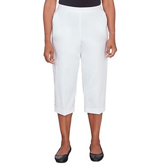 Women's Alfred Dunner Denim Twill Split Hem Capri Pants