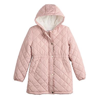 Girls 6-16 Harper & Ivy Diamond Quilt Hooded Jacket