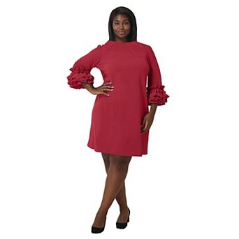 Marée Pour Toi Ruffle Sleeve Dress