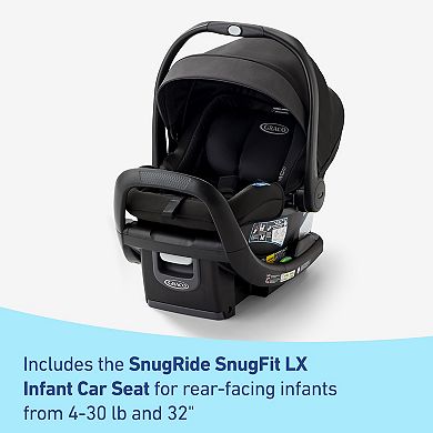 Graco Modes Nest2Grow DLX Travel System 2-in-1 Stroller and Infant Car Seat Combo