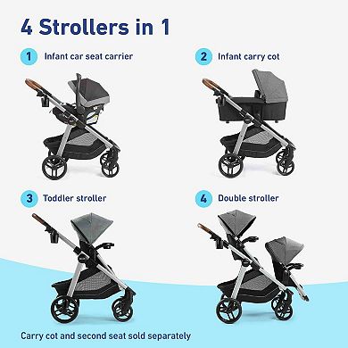 Graco Modes Nest2Grow DLX Travel System 2-in-1 Stroller and Infant Car Seat Combo