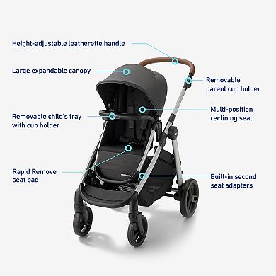 Graco Modes Nest2Grow DLX Travel System 2-in-1 Stroller and Infant Car Seat Combo