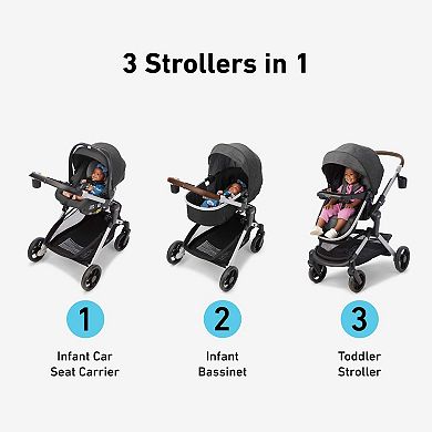 Graco Modes Nest Travel System, Convertible Infant Stroller and Car Seat Combo