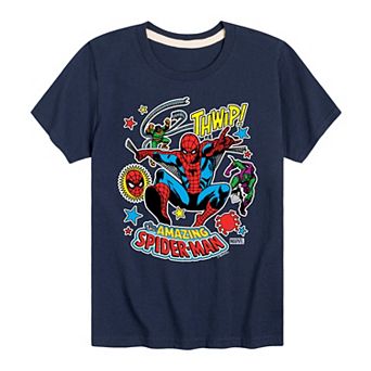 Boys 8-20 Marvel Spider-Man Stickers Graphic Tee