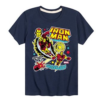 Boys 8-20 Marvel Iron Man Stickers Graphic Tee