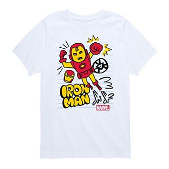 Boys 8-20 Marvel Iron Man Scribble Graphic Tee