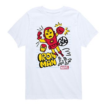 Boys 8-20 Marvel Iron Man Scribble Graphic Tee