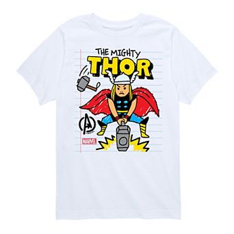 Boys 8-20 Marvel Thor Scribble The Mighty Thor Graphic Tee