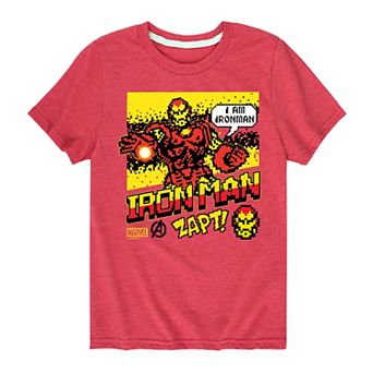 Boys 8-20 Marvel Iron Man 8-Bit Pixel Graphic Tee