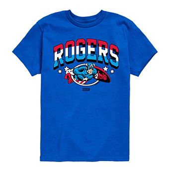 Boys 8-20 Marvel Captain America Rogers Collegiate Graphic Tee