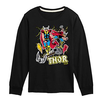 Boys 8-20 Marvel Thor Stickers Long Sleeve Graphic Tee