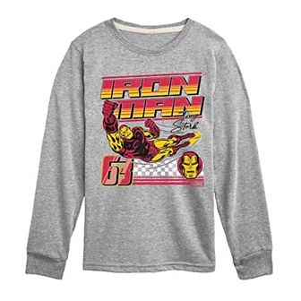 Boys 8-20 Marvel Iron Man Est. 63 Racing Long Sleeve Graphic Tee
