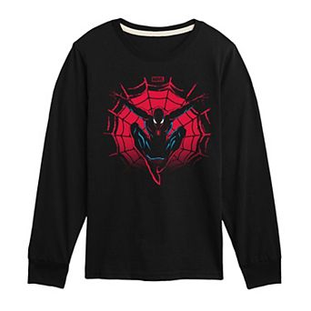 Boys 8-20 Marvel Spider-Man Web Silhouette Long Sleeve Graphic Tee