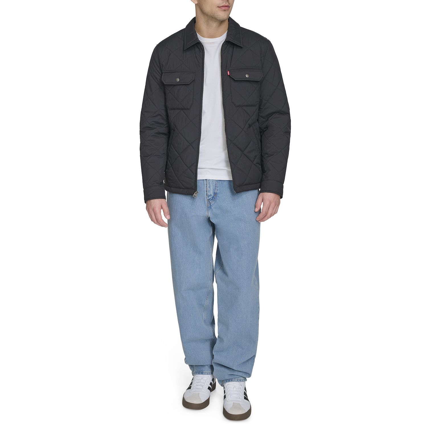 Giacca Uomo Levi's Depot Con Collo Laydown - Chiusura Lampo, Tasconi E Polsini Elastici - Autentico Stile Denim