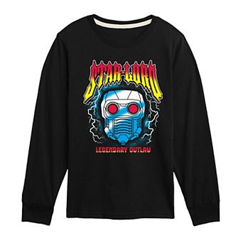 Boys 8-20 Marvel Guardians Of The Galaxy Star Lord Metal Long Sleeve Graphic Tee