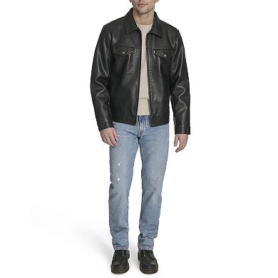 Men's Levi's® Faux Leather Laydown Collar Trucker Jacket