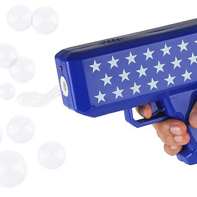 Blue Star Bubble Gun with 2 Bottles of Solution