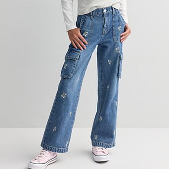 Girls 6-20 SO® Cargo Pocket Denim Jeans in Regular & Plus Sizes