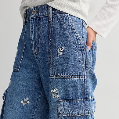Girls 6-20 SO® Cargo Pocket Denim Jeans in Regular & Plus Sizes