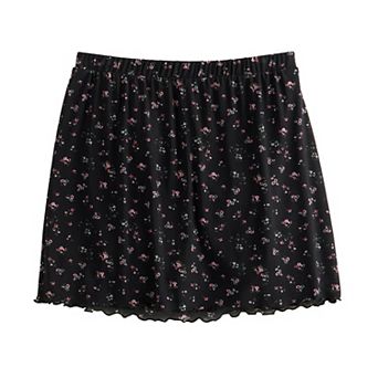 Girls 7-16 eyeshadow Mesh Skirt with Shorts