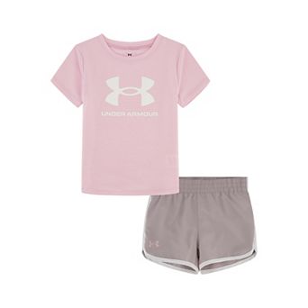 Girls 4-6 Under Armour 2 pc Tech Grid Tee & Riptstop Shorts Set