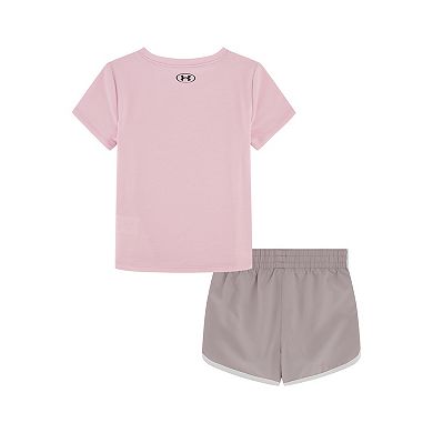 Girls 4-6 Under Armour 2-Piece Tech Grid Tee & Riptstop Shorts Set