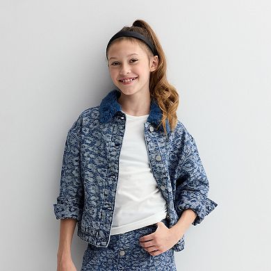 Girls 7-16 Levi's® Oversized Faux Fur Collared Cheetah Print Trucker Jacket