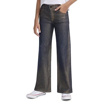 Girls' 7-16 Levi's® Wide Leg Foil Metallic Denim Jeans