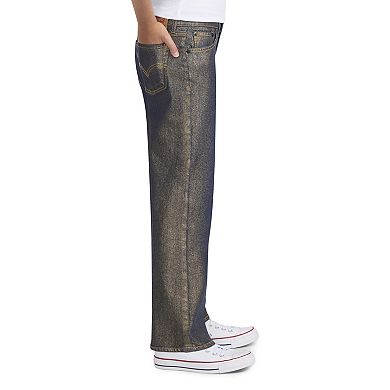 Girls' 7-16 Levi's® Wide Leg Foil Metallic Denim Jeans