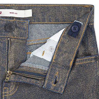 Girls' 7-16 Levi's® Wide Leg Foil Metallic Denim Jeans