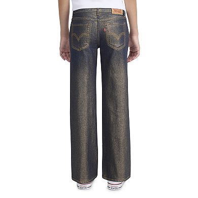 Girls' 7-16 Levi's® Wide Leg Foil Metallic Denim Jeans