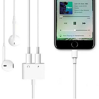 2-in-1 Earphone and Charger Splitter Dual Function