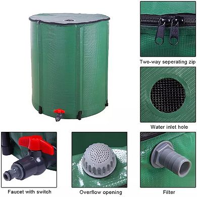 50 Gallon Rain Barrel Collection Tank Storage