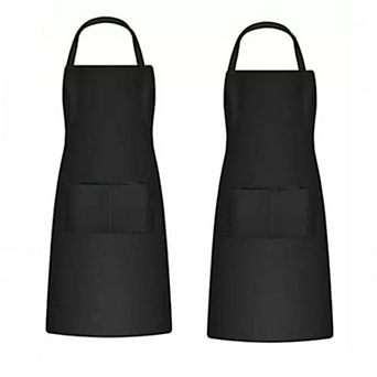 Waterproof Rubber Vinyl Apron With 2 Pockets Kitchen Dishwashing 2 pc
