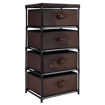 4 tier Closet Dresser Organizer Dark Brown