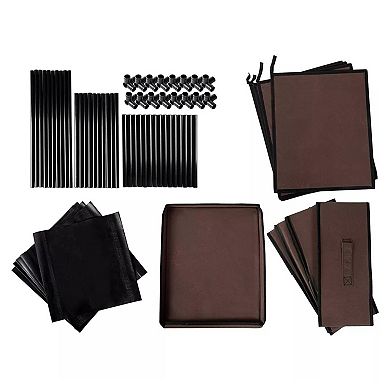 4-Tier Closet Dresser Organizer Dark Brown