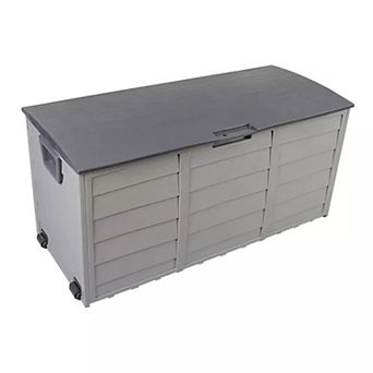UV Pool Deck Box Storage Patio Outdoor With Wheel