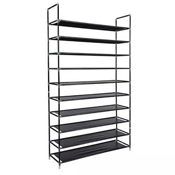 10 tier Non Woven Portable Shoe Rack Organizer Storage