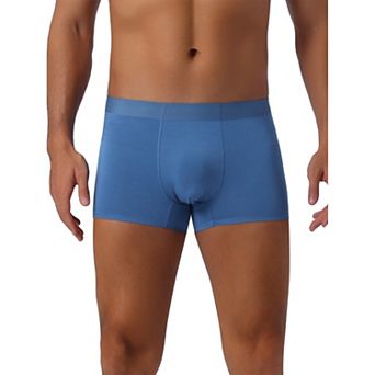 Men's Soft Elastic Waist Solid Color Regular Fit Basic Boxer Briefs